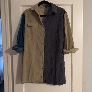 Nasty Gal Color Block corduroy Dress